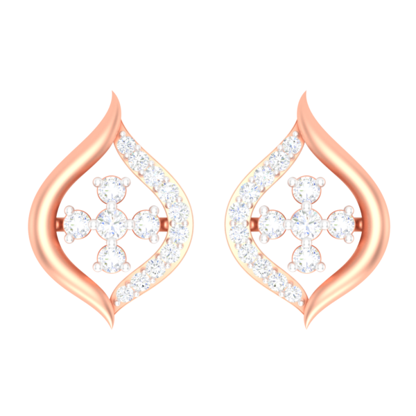 Shape of rain set Diamond Earring