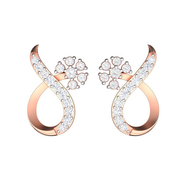 Scarlet comb dazzling earring