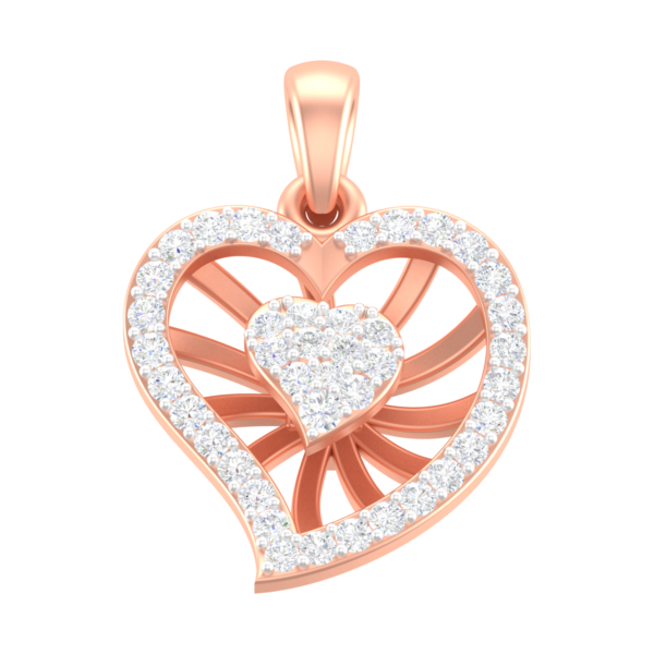 Hawaii heart Diamond Pendant