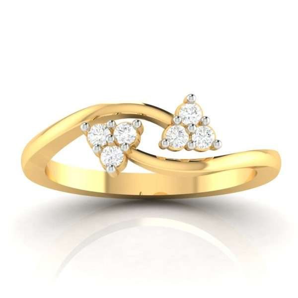 Crossover Trickle Diamond Ring
