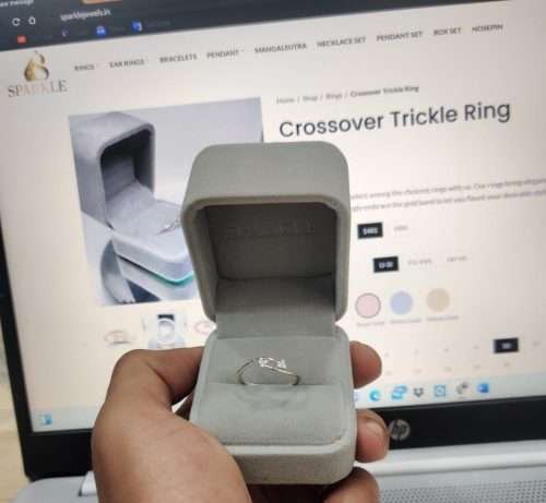 Diamond ring [0.06 , IJ-SI / GH-VS / FG-VVS 14KT/18KT] Crossover Trickle Ring Diamond Ring For Women photo review