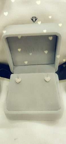 Diamond Earrings [0.2 , IJ-SI / GH-VS / FG-VVS 14KT/18KT] Heart Stud Earrings Diamond Earrings for Women photo review