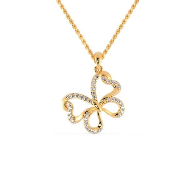 Butterfly Fly Away Diamond Pendant