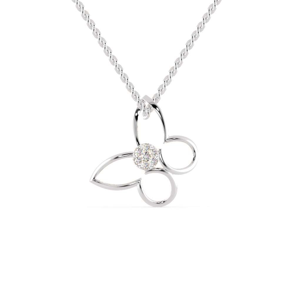 14K WG Butterfly Diamond Necklace – Kimberly's Diamond Corner