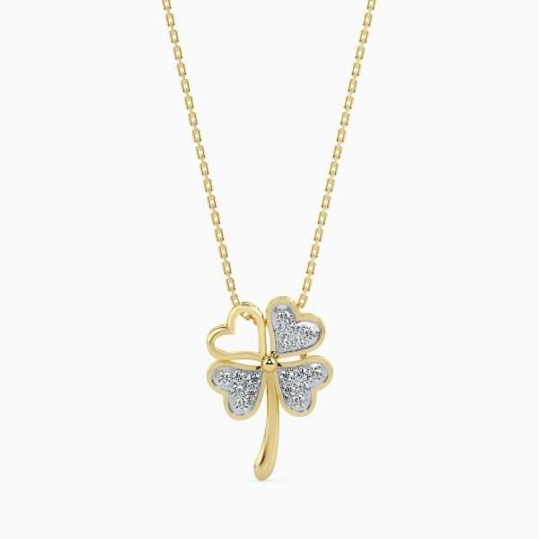 14K White Rose Gold 1/15ct. Diamond Entwined Hearts Pendant Charm Necklace  Love Multiple: 31940947083333