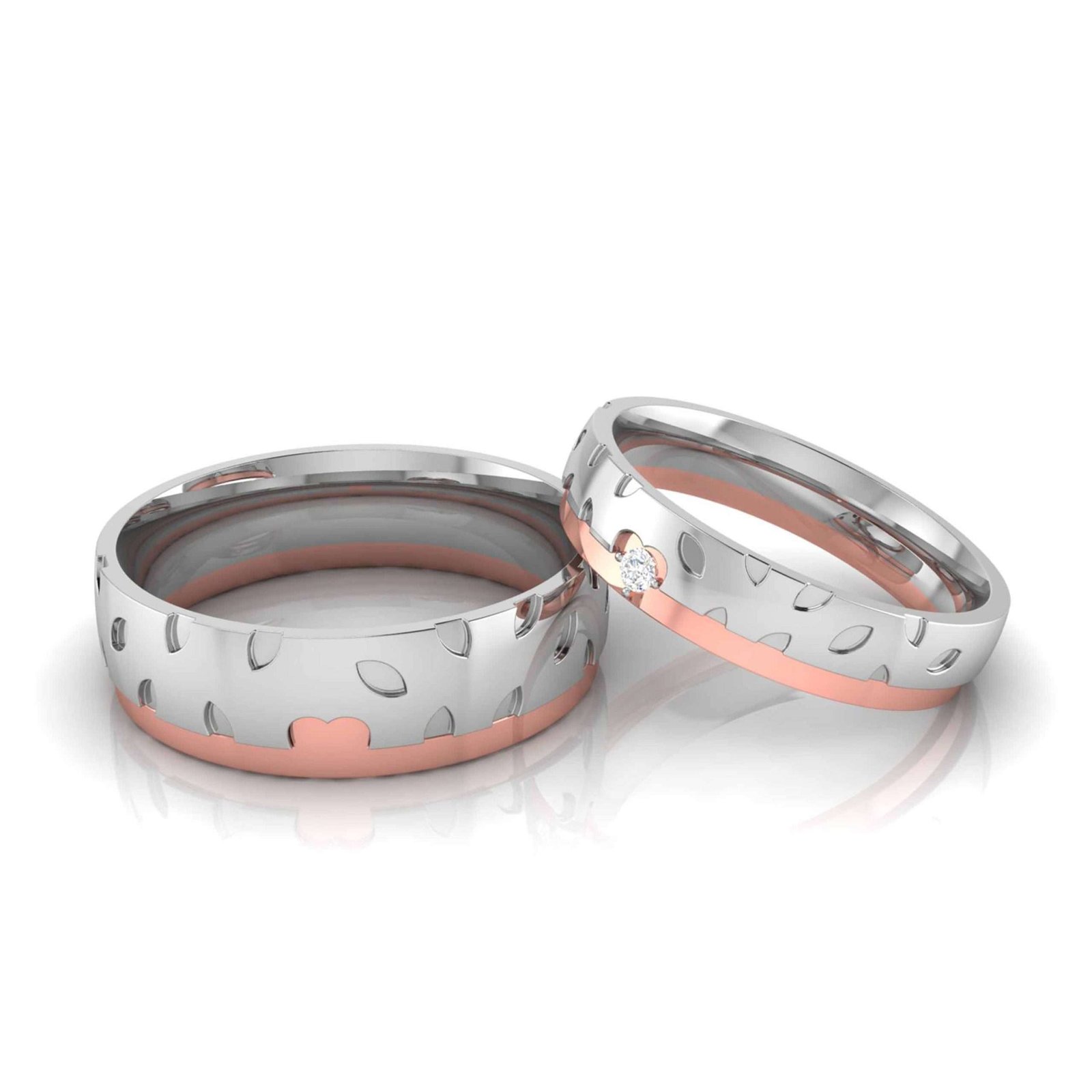 Simple Platinum Couple Bands |