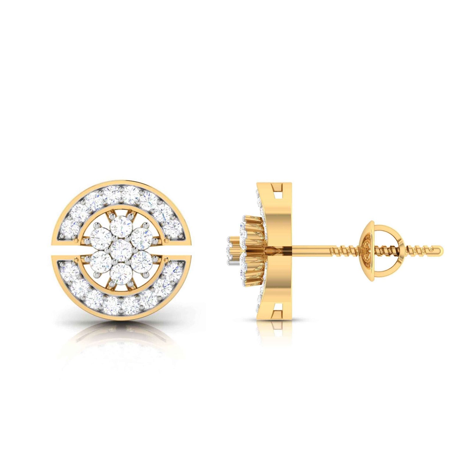 Buy Brilliant Rose Gold Earrings with Diamonds Online | ORRA