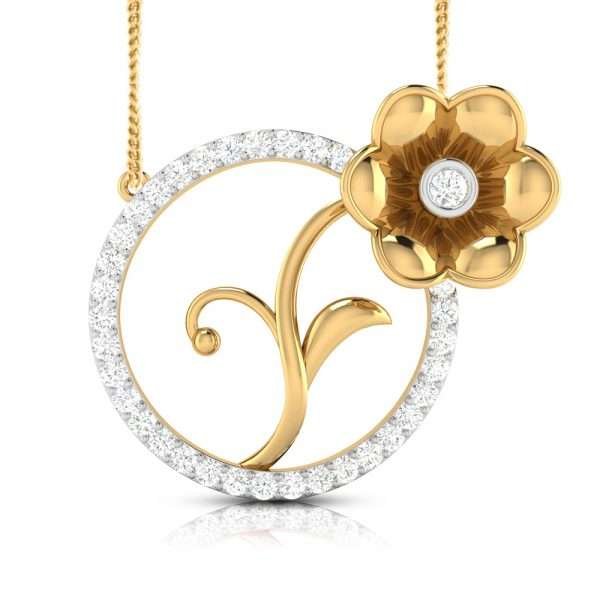 Gilded Flora: Exquisite Diamond Pendant Collection for women
