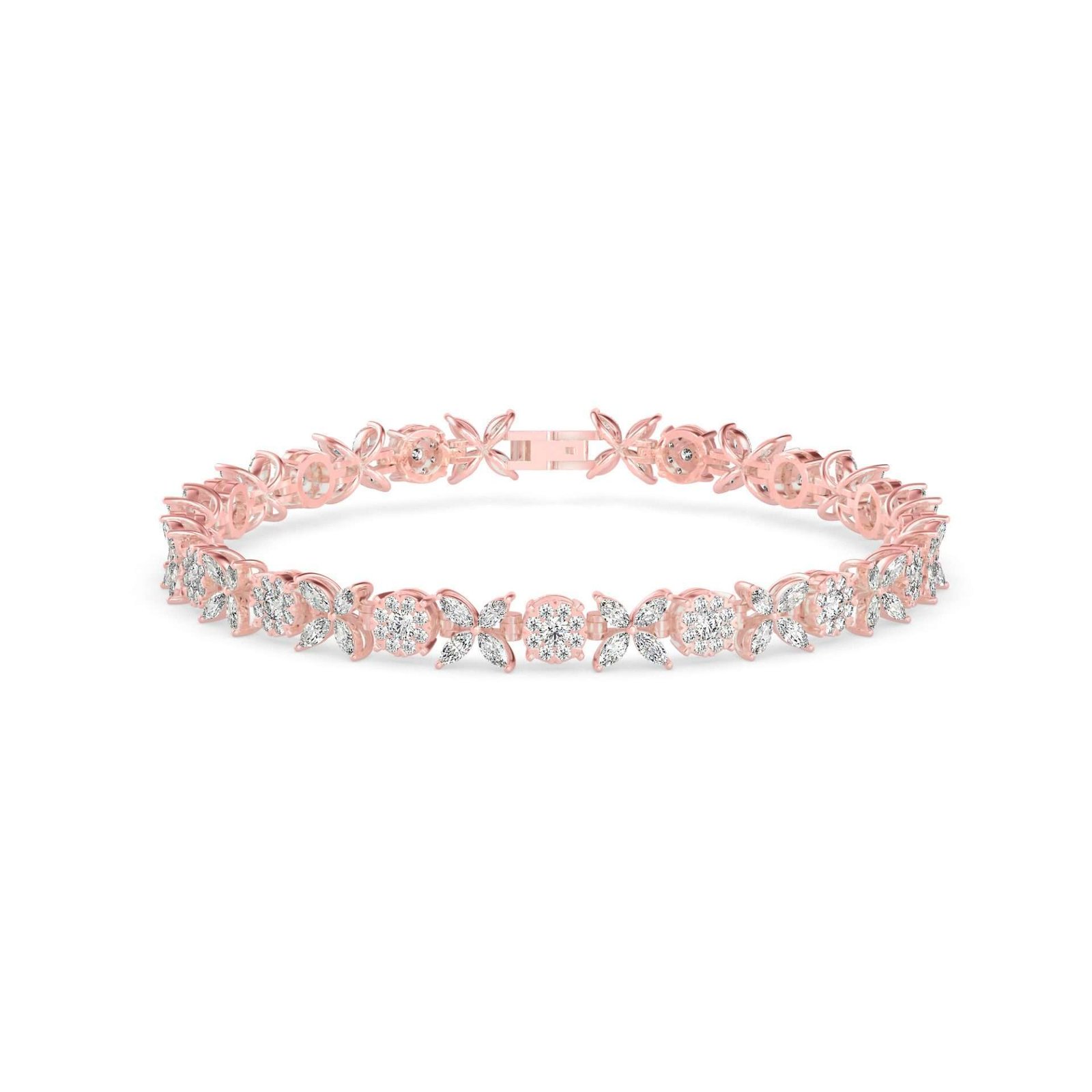 Buy Swarovski Pink Millenia Triangle Cut Crystals Bracelet for Women Online   Tata CLiQ Luxury