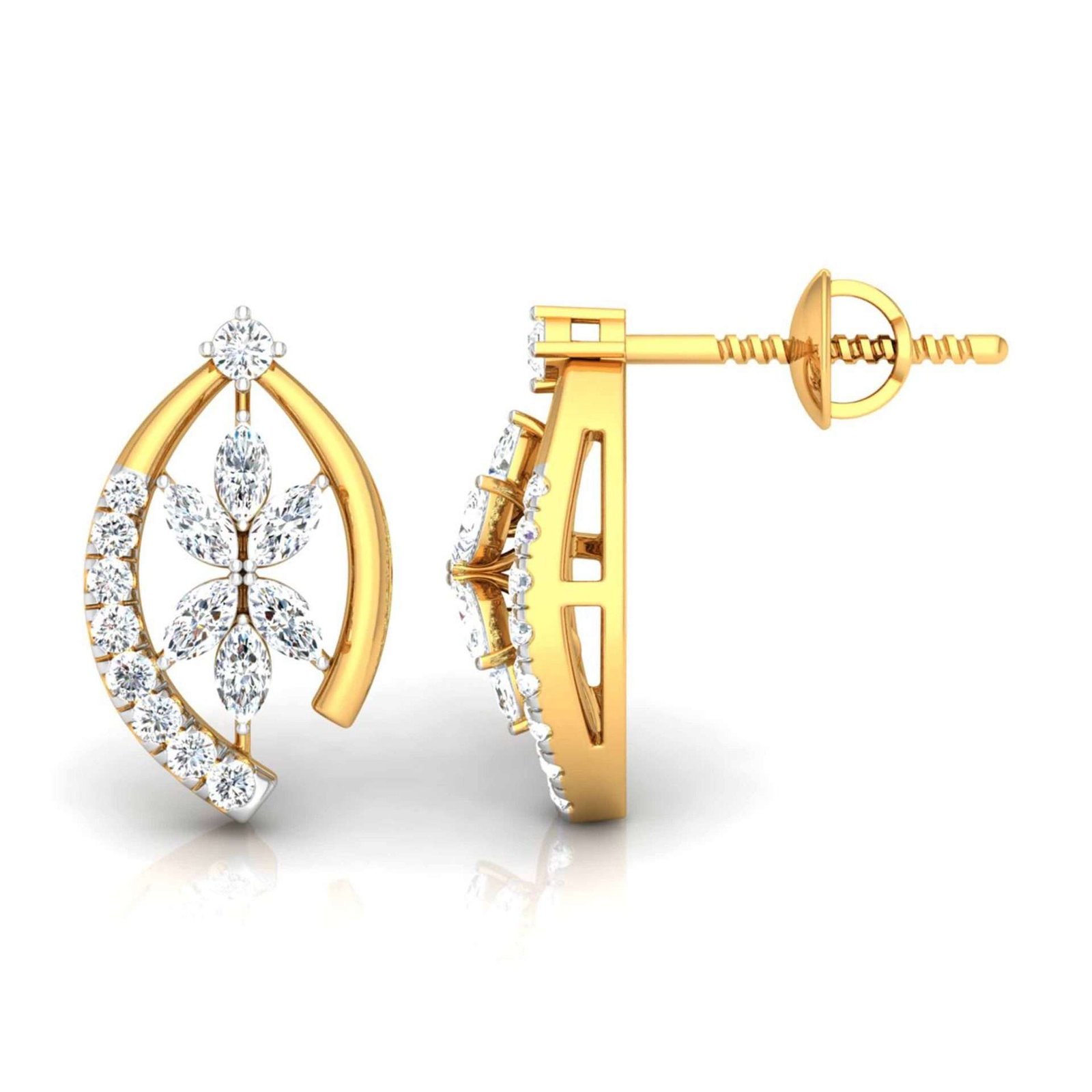 Diamond earrings for woman | Price of diamond earrings in india